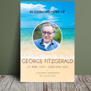 Beach funeral order of service template 128