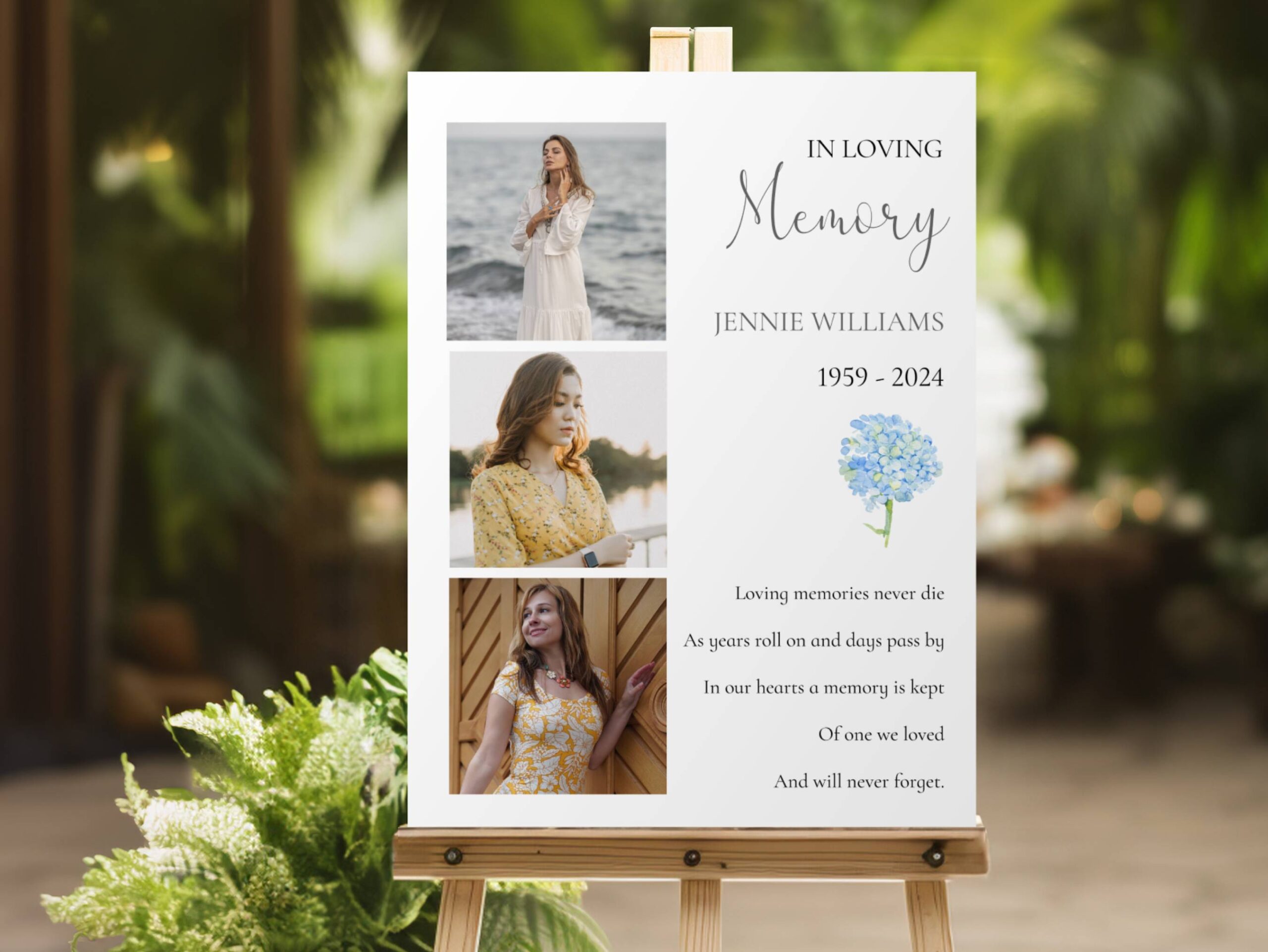 Memory board with poem