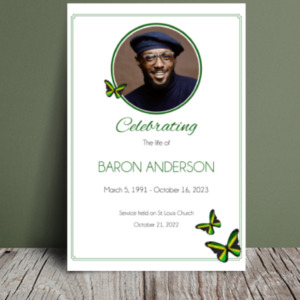 Jamaican funeral order of service template 125