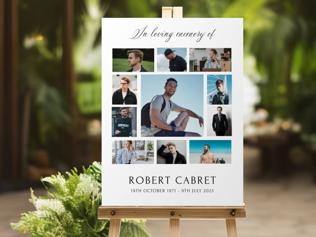 DIY Memory Board for Funeral