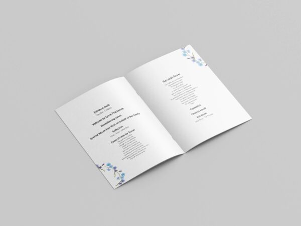 Forget me not funeral order of service template 130 - Image 2