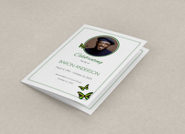 Jamaican funeral order of service template 125 - Image 2