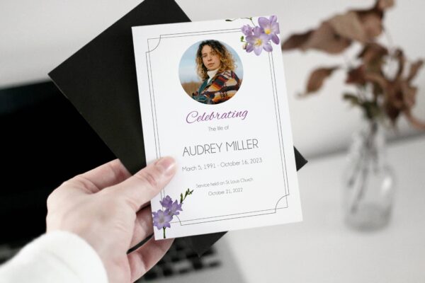 Freesia funeral order of service template 131 - Image 4