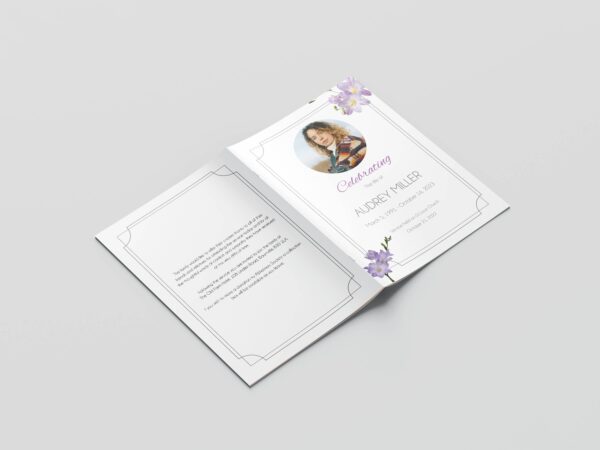 Freesia funeral order of service template 131 - Image 3