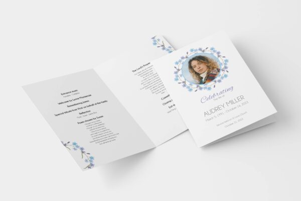 Forget me not funeral order of service template 130 - Image 3