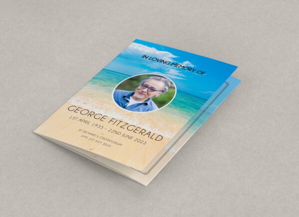 Beach funeral order of service template 128 - Image 3