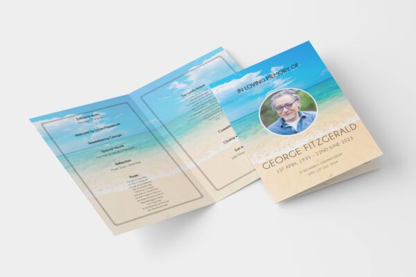 Beach funeral order of service template 128 - Image 4