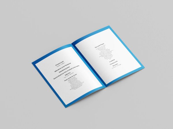 Blue sky with doves funeral order of service template 129 - Image 6