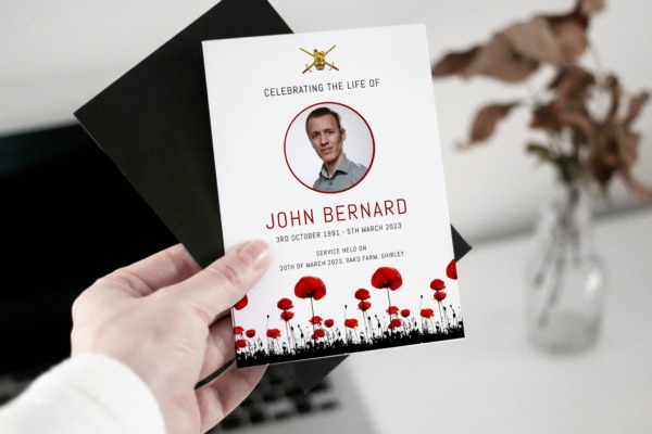 Poppy flowers funeral order of service template 127 - Image 6