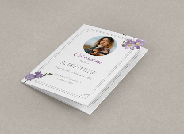 Freesia funeral order of service template 131 - Image 5