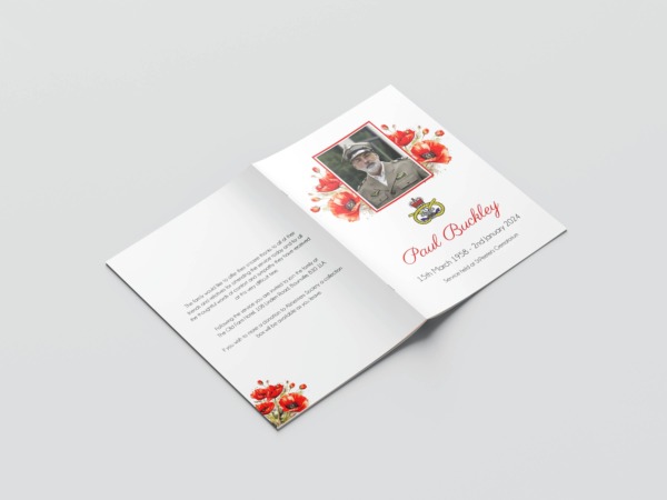 Poppy flower funeral order of service template 126 - Image 4