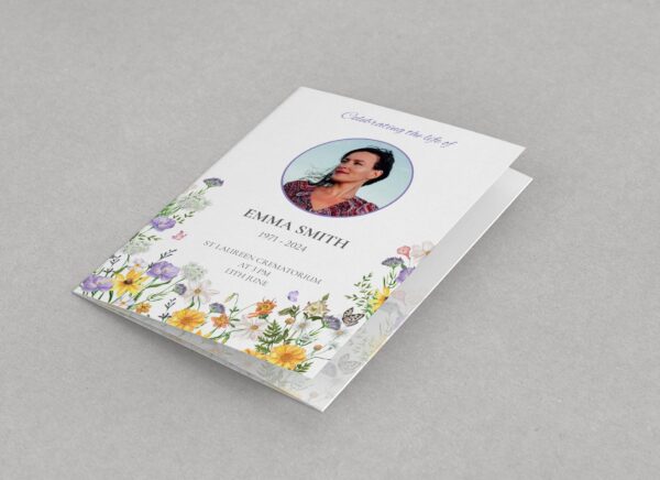 Rustic summer flowers funeral order of service template 137 - Image 5