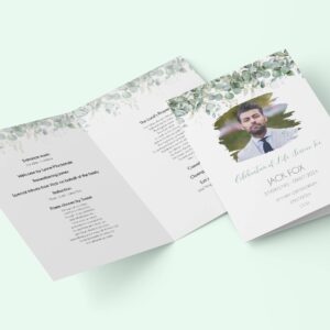 Funeral order of service template
