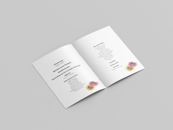 Beautiful floral frame funeral order of service 151 - Image 3