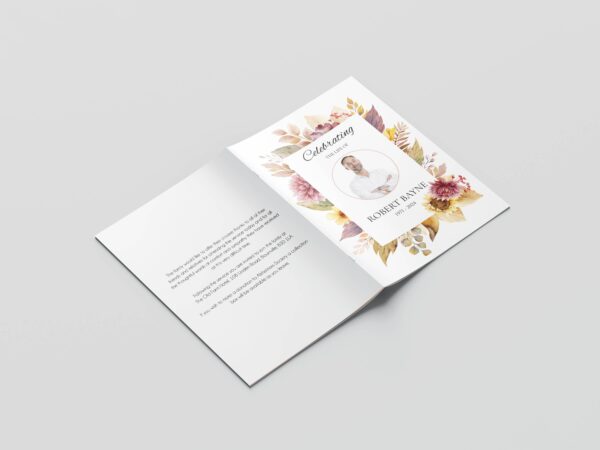Beautiful floral frame funeral order of service 151 - Image 4