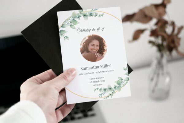 Eucalyptus funeral order of service