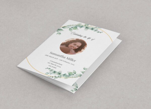 Eucalyptus funeral order of service