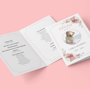 Beautiful roses funeral order of service 155