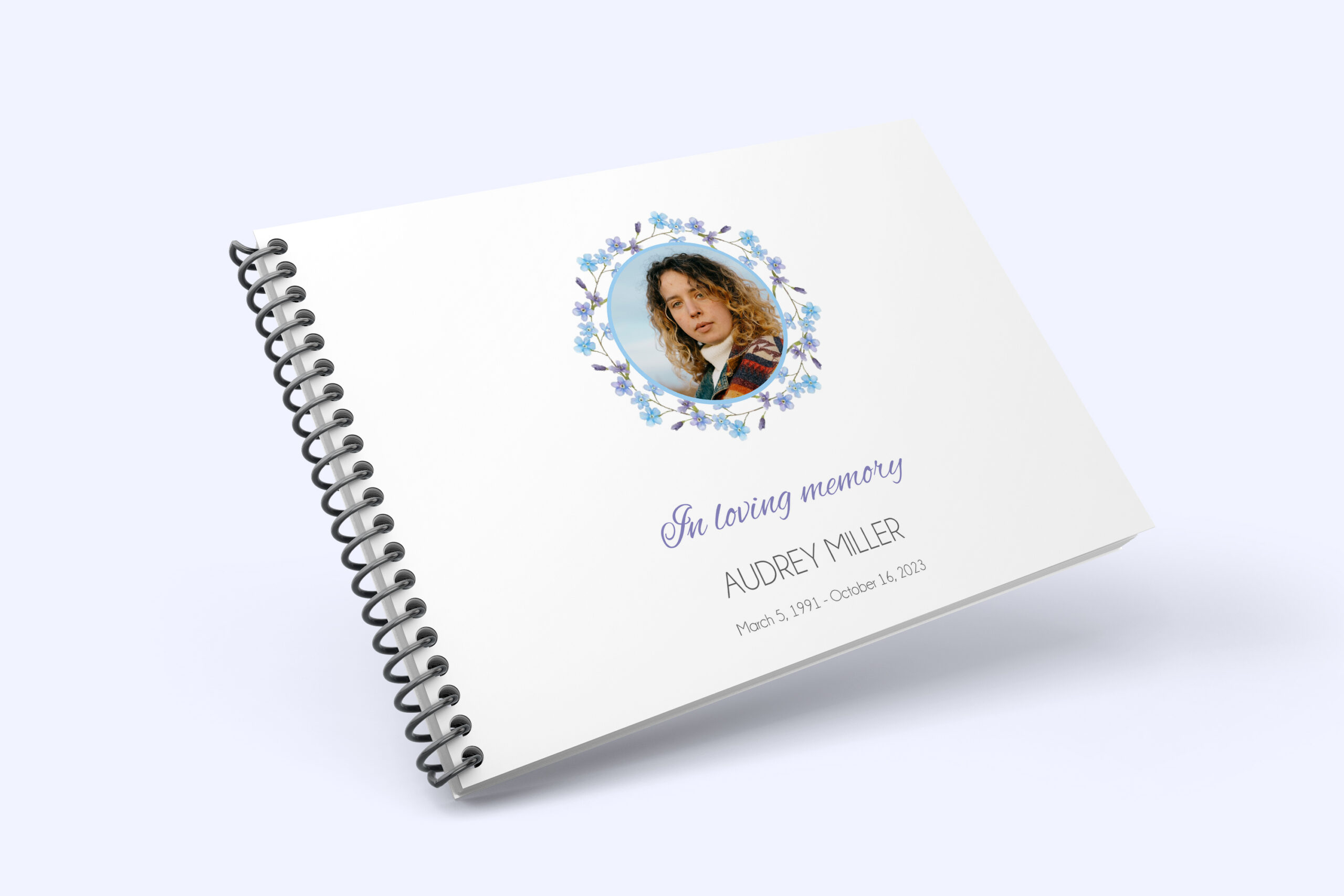 Forget me not funeral condolence book 010 - Free Funeral Order of Service Template