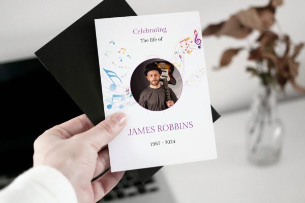 Music themed funeral order of service template 156 - Image 5