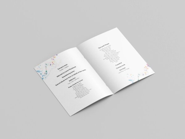 Music themed funeral order of service template 156 - Image 3
