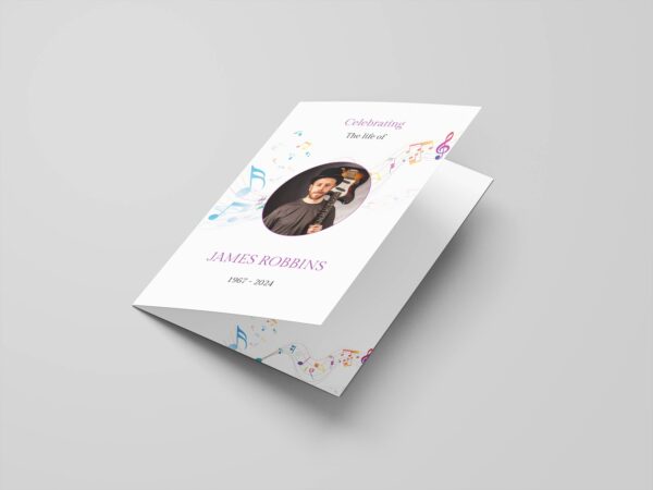 Music themed funeral order of service template 156 - Image 6