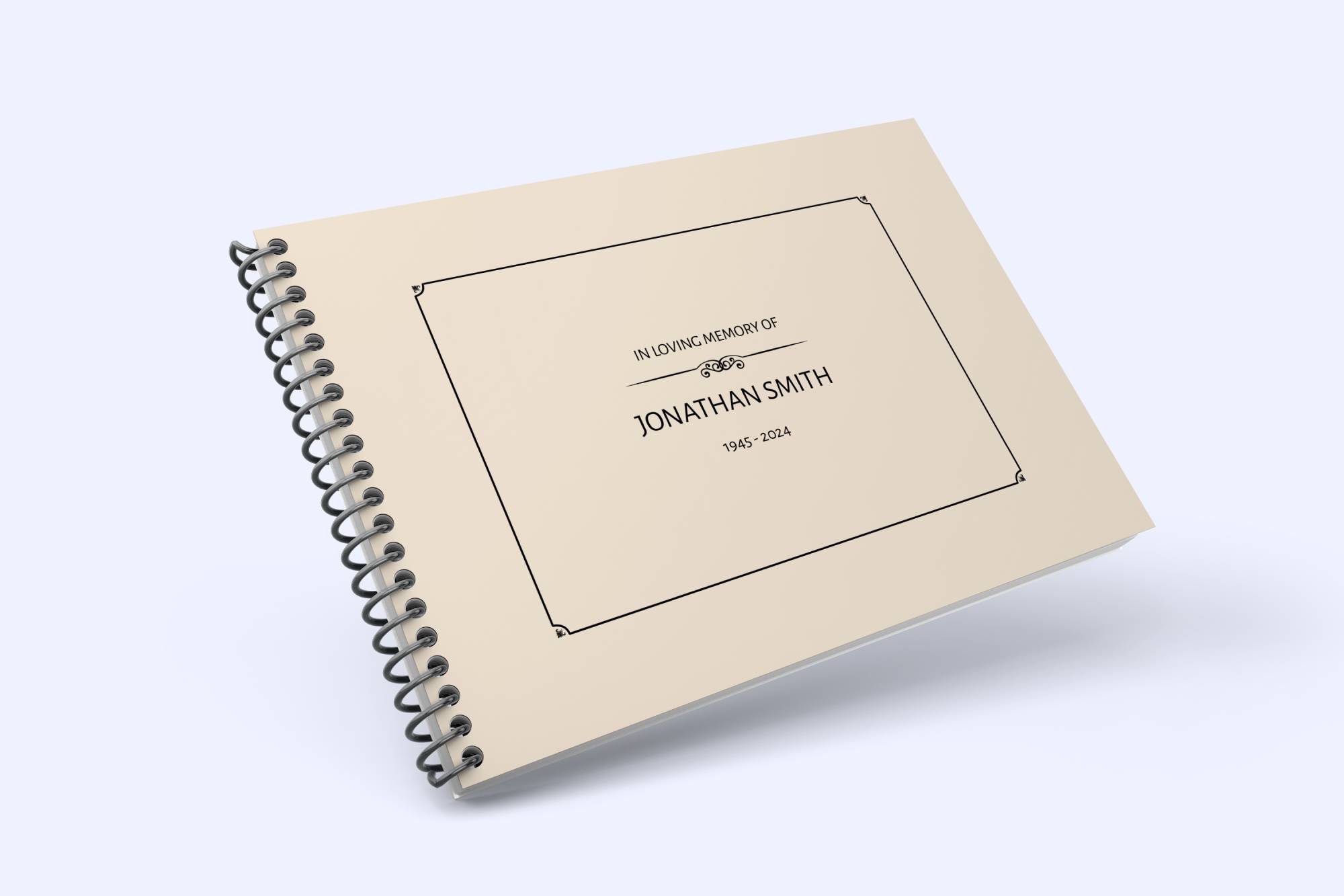Classic funeral condolence book 007 - Free Funeral Order of Service Template