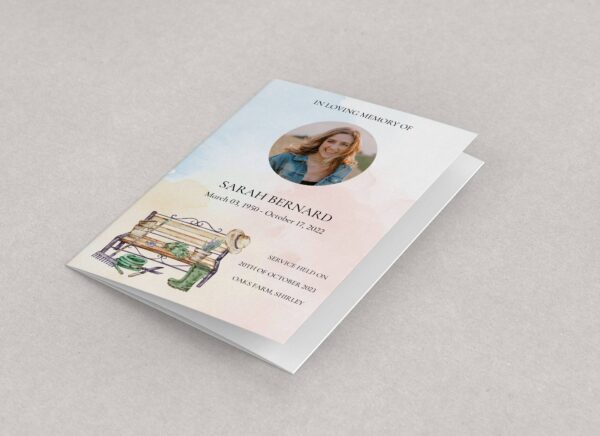 Gardening Funeral Order of Service Template 163 - Image 3