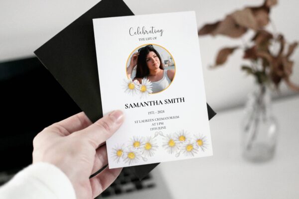 Delicate daisies funeral order of service template 165 - Image 2