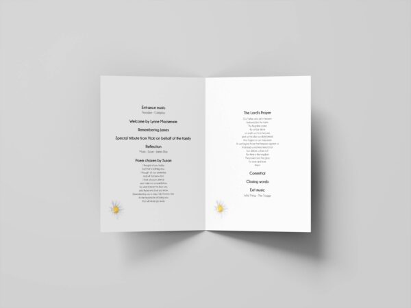 Delicate daisies funeral order of service template 165 - Image 5