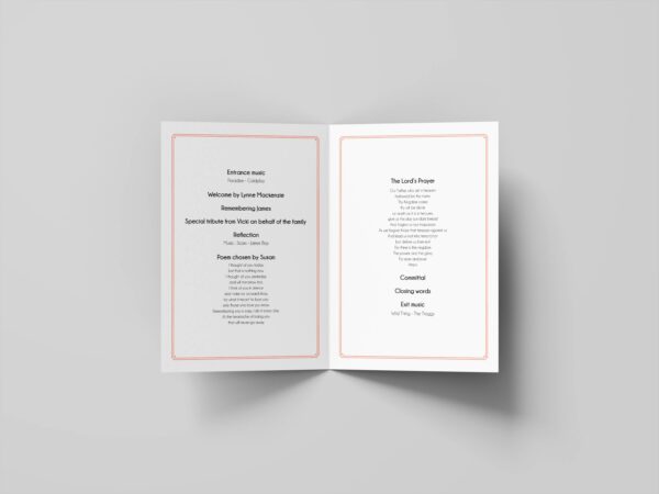 Bright orange lilies funeral order of service template 166 - Image 2