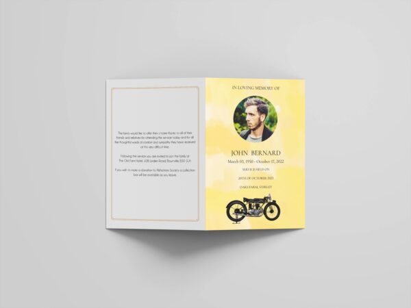 Motorbike funeral order of service template 164 - Image 2