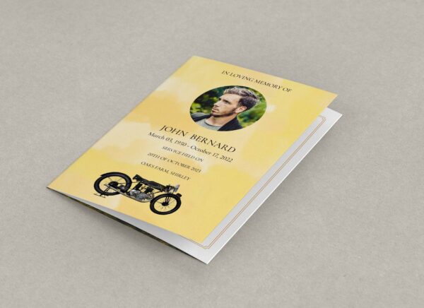 Motorbike funeral order of service template 164 - Image 4