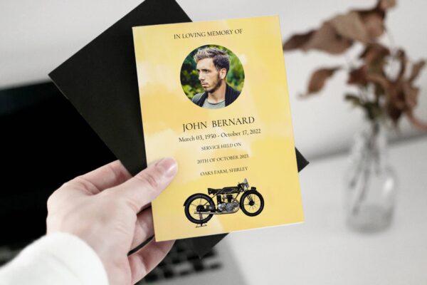 Motorbike funeral order of service template 164 - Image 5