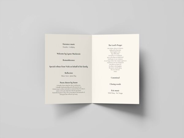 Lily of the valley funeral order of service template 171 - Image 2