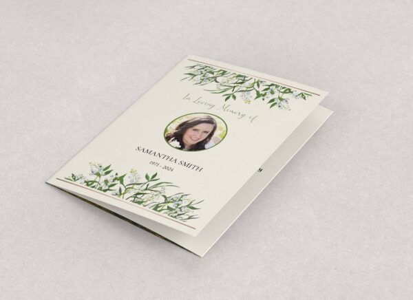Lily of the valley funeral order of service template 171 - Image 3
