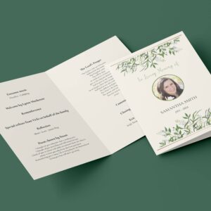 Funeral order of service- Lily of the valley design