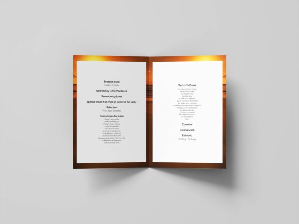 Footprint in the sand funeral order of service template 170 - Image 5