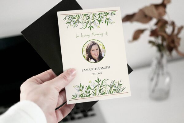 Lily of the valley funeral order of service template 171 - Image 4