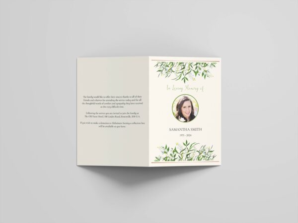 Lily of the valley funeral order of service template 171 - Image 5