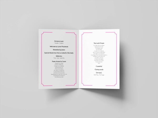 Floral outline funeral order of service template 177 - Image 5