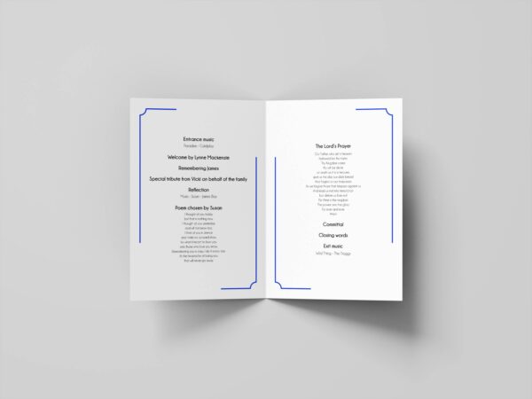 Blue corn flower funeral order of service template 178 - Image 5