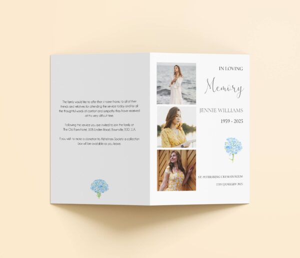 3 photos cover order of service funeral template 179 - Image 3