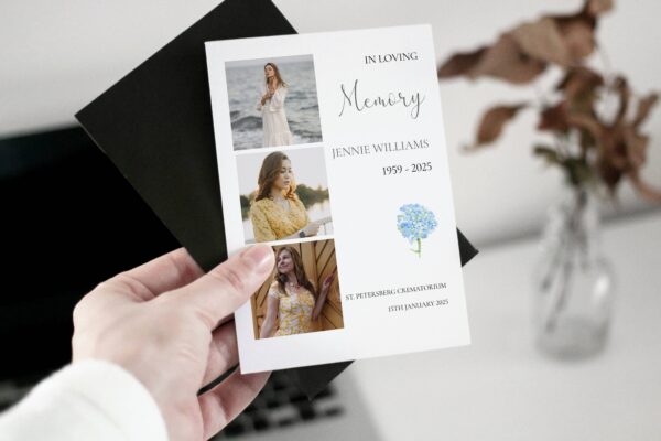 3 photos cover order of service funeral template 179 - Image 4