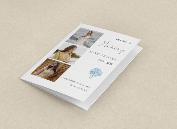 3 photos cover order of service funeral template 179 - Image 5