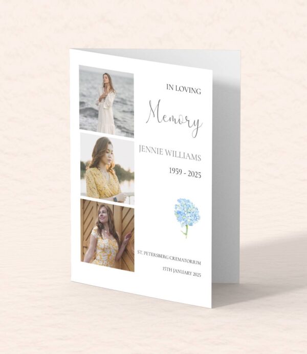 3 photos cover order of service funeral template 179 - Image 2
