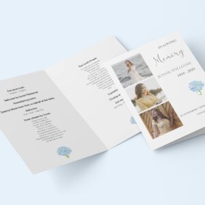 3 photos cover order of service funeral template 179