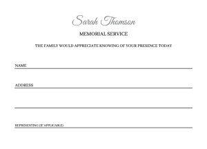028 - Free Funeral Order of Service Template