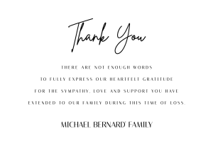 In loving memory funeral thank you card 039 - Free Funeral Order of Service Template