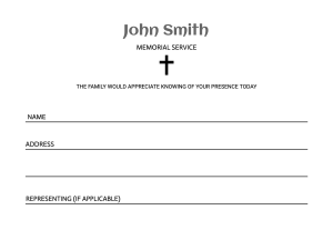 023 - Free Funeral Order of Service Template